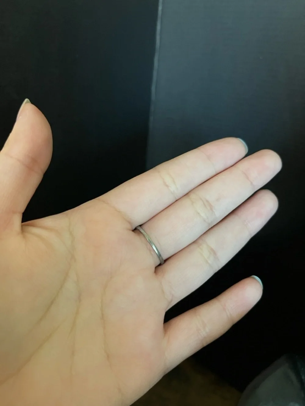 Sterling silver dainty round cut size 6 ring stackable band ring